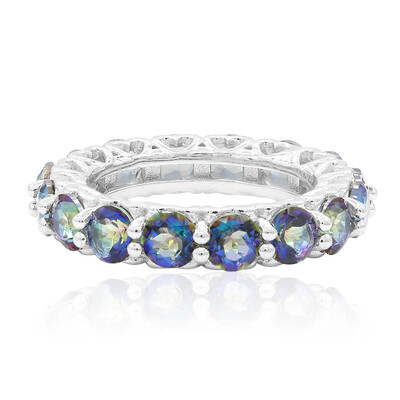 Anello in argento con Quarzo Mistico Blu