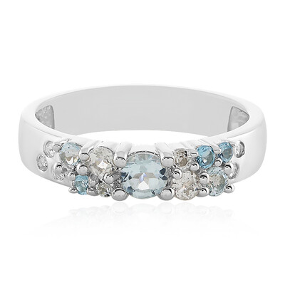 Anello in argento con Topazio Blu Cielo