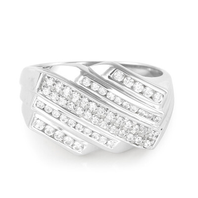 Anello da uomo in argento con Zircone