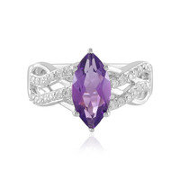Anello in argento con Ametista Uruguay