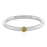 Anello in argento con Diamante Giallo I3