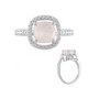 Anello in argento con Quarzo Rosa