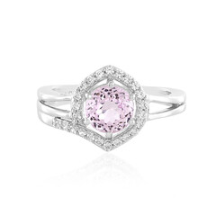 Anello in argento con Kunzite