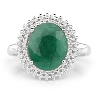 Anello in argento con Berillo color smeraldo
