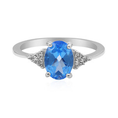 Anello in argento con Topazio Blu Indaco