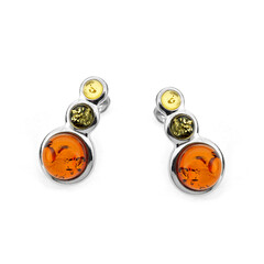 Orecchini in argento con Ambra Baltica
