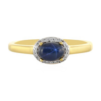 Anello in argento con Zaffiro Stellato Blu