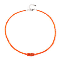 Collana in argento con Opale Arancione d'Etiopia