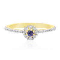 Anello in oro con Dumortierite