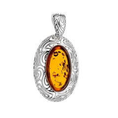 Ciondolo in argento con Ambra Baltica