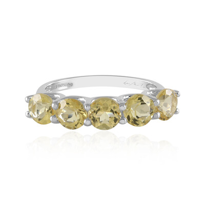 Anello in argento con Berillo Giallo (de Melo)