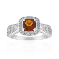 Anello in argento con Citrino Madeira