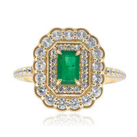 Anello in oro con Smeraldo Zambia
