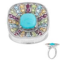 Anello in argento con Turchese Sleeping Beauty