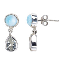 Orecchini in argento con Topazio Bianco