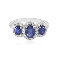 Anello in argento con Zaffiro Blu del Madagascar