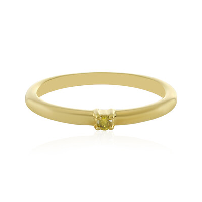 Anello in argento con Diamante Giallo I3