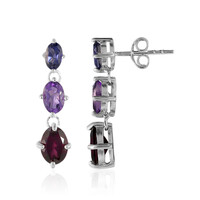 Orecchini in argento con Rodolite