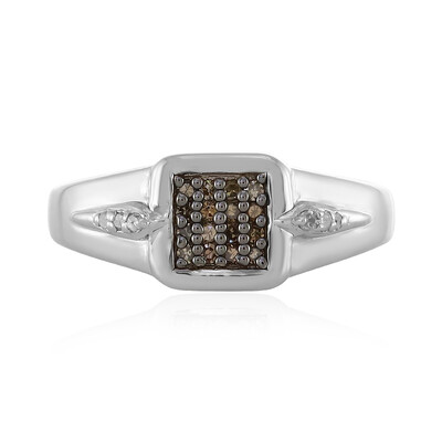 Anello in argento con Diamante Champagne I2