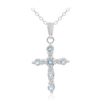 Collana in argento con Topazio Blu Cielo