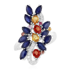 Anello in argento con Zaffiro Blu