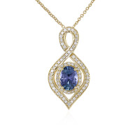 Collana in oro con Tanzanite (non riscaldata) (de Melo)