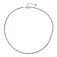Collana in argento con Quarzo Fragola