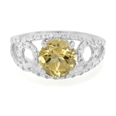 Anello in argento con Quarzo Champagne