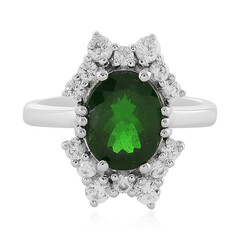 Anello in argento con Diopside Russo