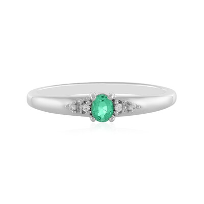 Anello in argento con Smeraldo Colombiano
