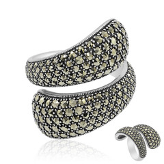 Anello in argento con Marcassite