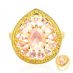 Anello in argento con Quarzo Rosa