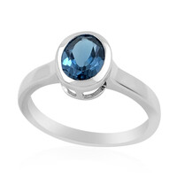 Anello in argento con Topazio Blu Londra
