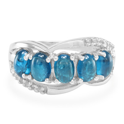 Anello in argento con Apatite Blu Royal