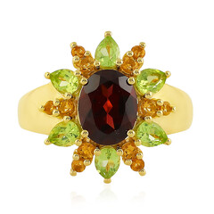 Anello in argento con Rodolite Lampone