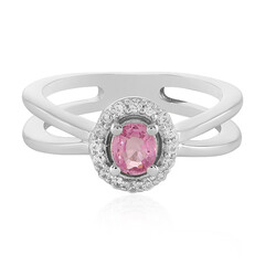 Anello in argento con Zaffiro Rosa