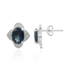 Orecchini in argento con Topazio Blu Londra