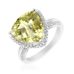 Anello in argento con Quarzo Ouro Verde