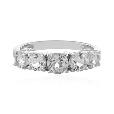 Anello in argento con Topazio Bianco