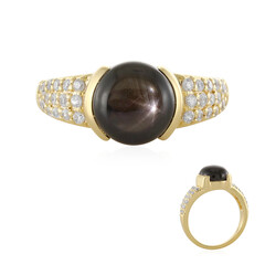 Anello in argento con Zaffiro Stellato Nero