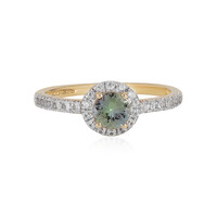 Anello in oro con Tanzanite Verde