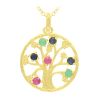 Collana in argento con Zaffiro Blu