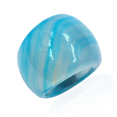 Anello con Agata Blu