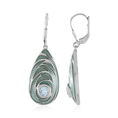 Orecchini in argento con Topazio Blu Cielo(Adela Silber)