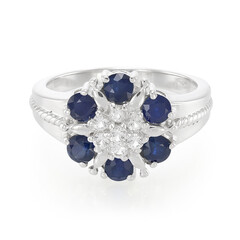 Anello in argento con Zaffiro Blu