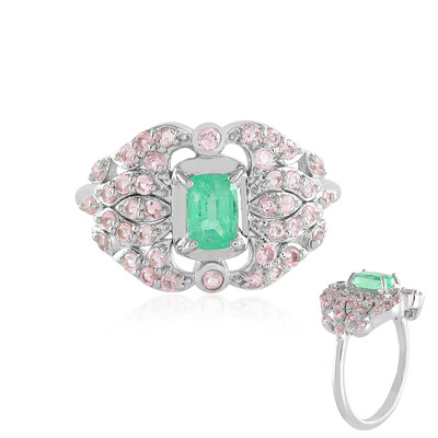 Anello in argento con Smeraldo Russo