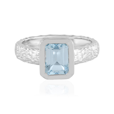 Anello in argento con Topazio Blu Cielo