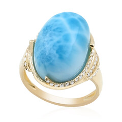 Anello in oro con Larimar