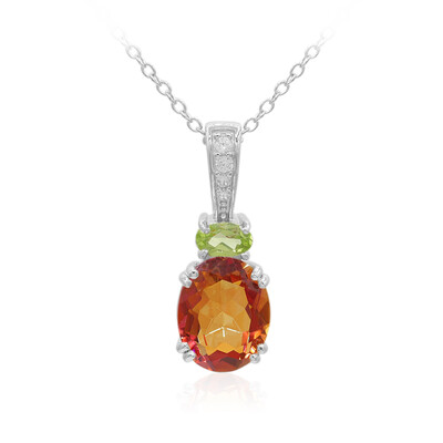 Collana in argento con Quarzo Mistico Crepuscolo