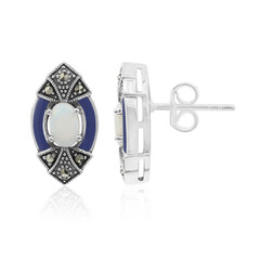 Orecchini in argento con Opale Bianco